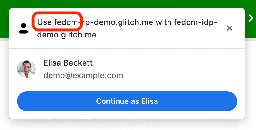 گفتگوی FedCM با «استفاده از ****» ارائه شد
